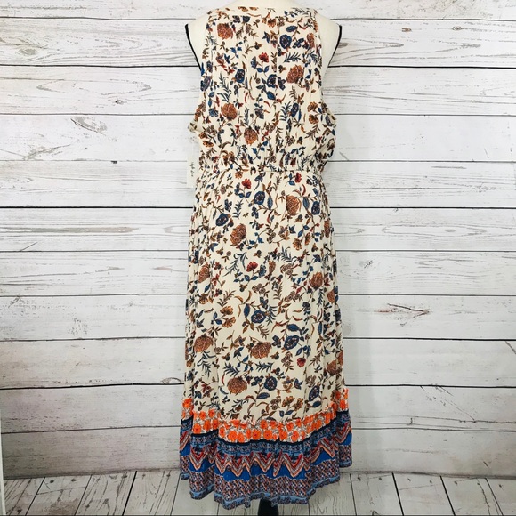 Style & Co Dress Sleeveless Floral V-Neck Ruffled - Picture 6 of 14